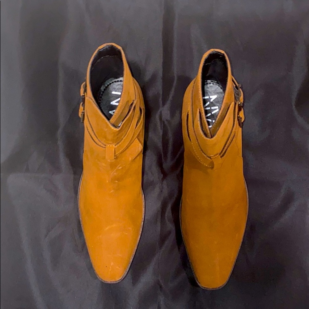 Rust Suede BoohooMAN Chelsea Boots